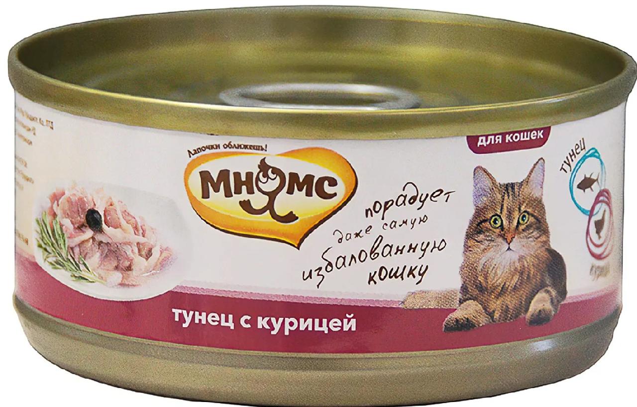 Мнямс конс. д/кошек Тунец/курица в нежном желе 70г